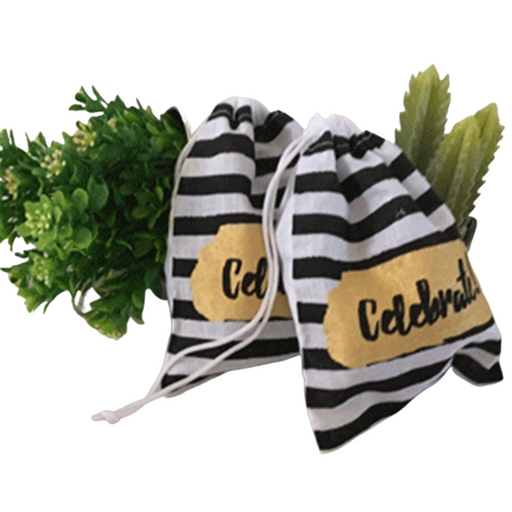 Drawstring Printed Bags 13x16.5cm 2pk