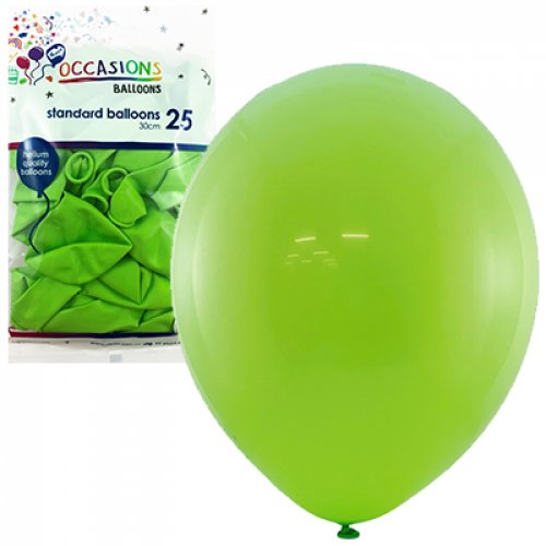 BALLOON Std 30CM 25PK - LIME