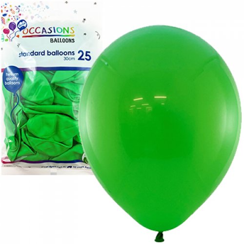 Balloon Std Emerald Green 30cm 25pk