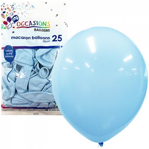 Balloon Macaron 30Cm 25Pk - Light Blue