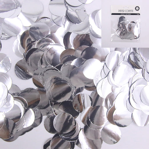 Silver Confetti 2.5cm 20g