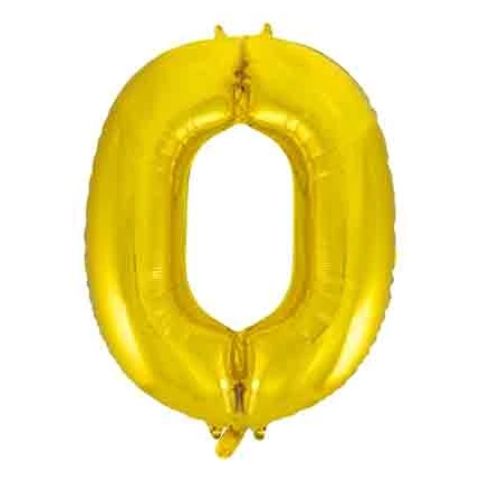 FOIL BALLOON 86cm Gold Number #0