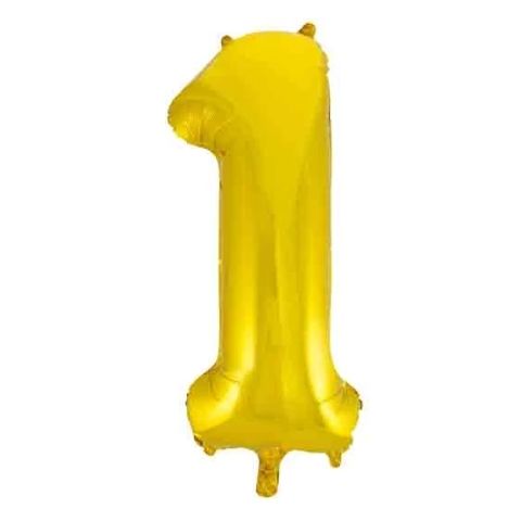 FOIL BALLOON 86cm Gold Number #1