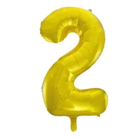 FOIL BALLOON 86cm Gold Number #2