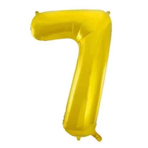 FOIL BALLOON 86cm Gold Number #7