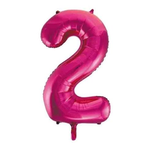 FOIL BALLOON 86cm Magenta Number #2