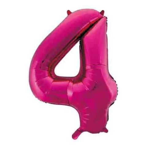 FOIL BALLOON 86cm Magenta Number #4