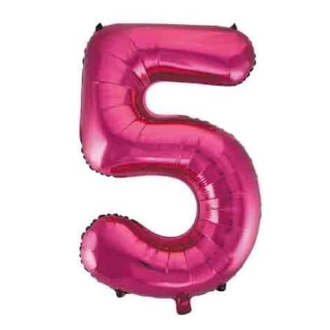 FOIL BALLOON 86cm Magenta Number #5