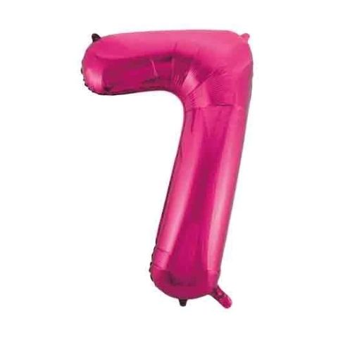 FOIL BALLOON 86cm Magenta Number #7