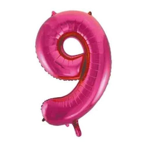 FOIL BALLOON 86cm Magenta Number #9