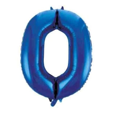FOIL BALLOON 86cm Blue Number #0