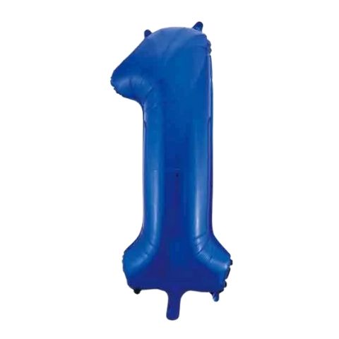 FOIL BALLOON 86cm Blue Number (1)