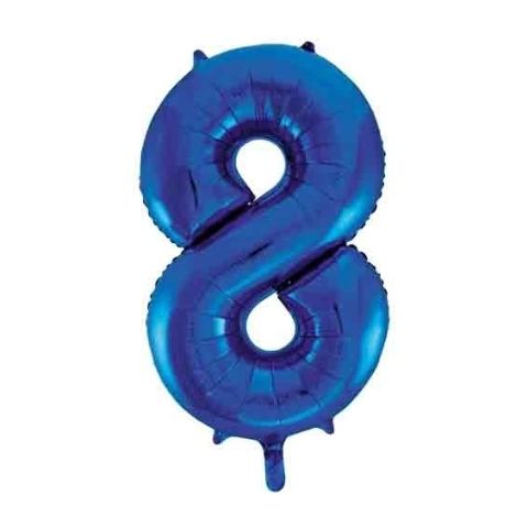 FOIL BALLOON 86cm Blue Number #8