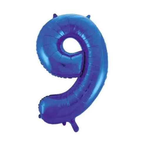 FOIL BALLOON 86cm Blue Number #9