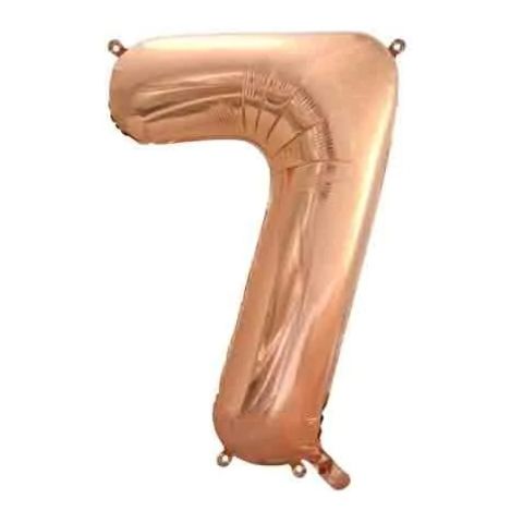FOIL BALLOON 86cm Rose Gold Number #7