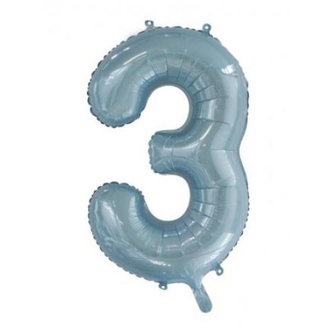 FOIL BALLOON 86cm Light Blue Number #3