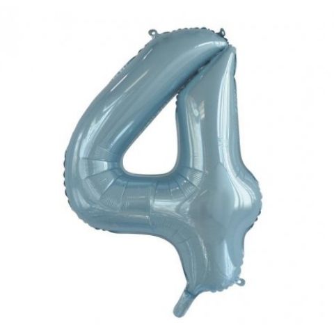 FOIL BALLOON 86cm Light Blue Number #4