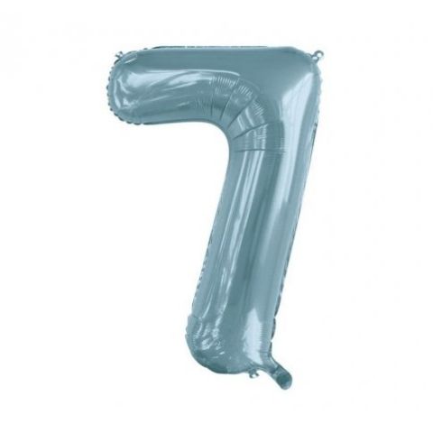 FOIL BALLOON 86cm Light Blue Number #7