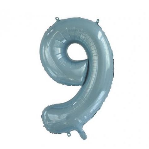 FOIL BALLOON 86cm Light Blue Number #9