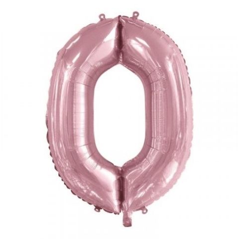FOIL BALLOON 86cm Light Pink Number #0