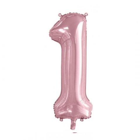 FOIL BALLOON 86cm Light Pink Number #1