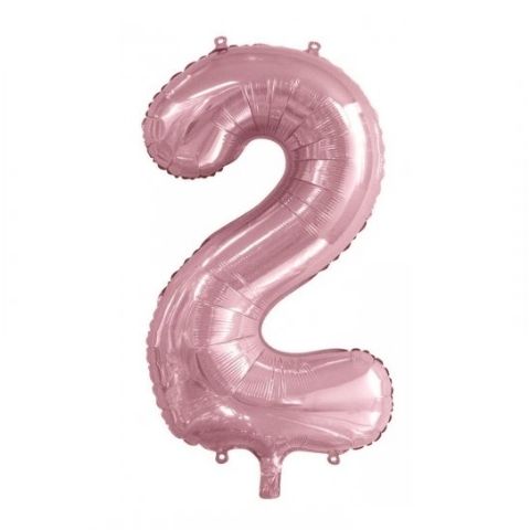 FOIL BALLOON 86cm Light Pink Number #2