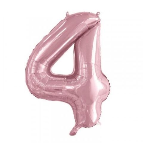 FOIL BALLOON 86cm Light Pink Number #4