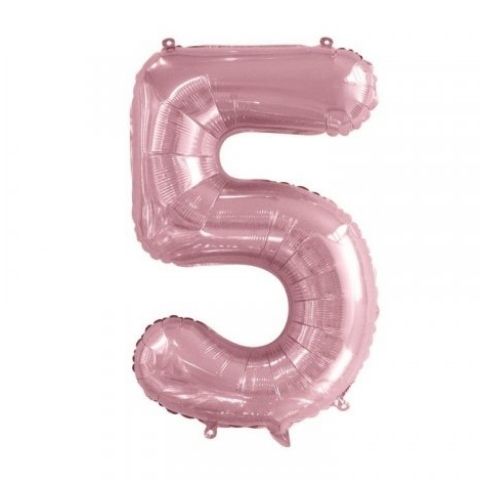 FOIL BALLOON 86cm Light Pink Number #5