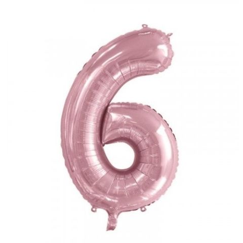 FOIL BALLOON 86cm Light Pink Number #6