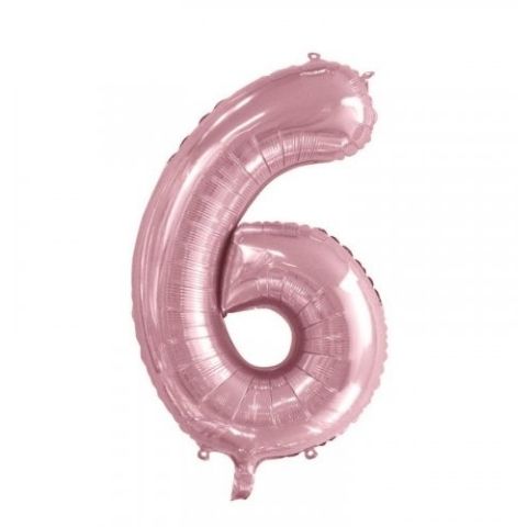 FOIL BALLOON 86cm Light Pink Number (6)