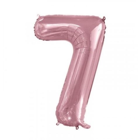 FOIL BALLOON 86cm Light Pink Number #7