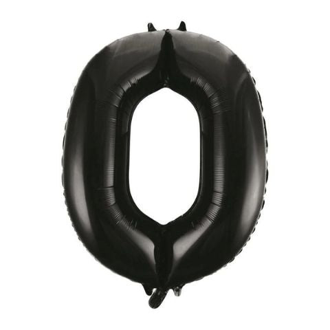 FOIL BALLOON 86cm Black Number #0