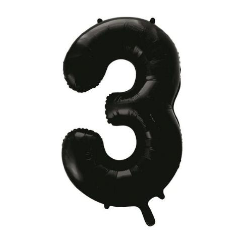 FOIL BALLOON 86cm Black Number #3