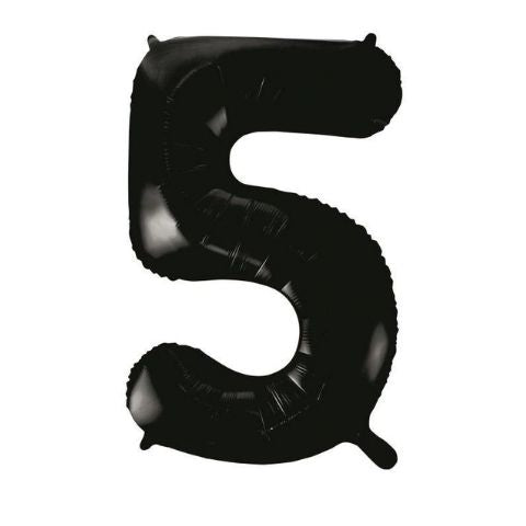 FOIL BALLOON 86cm Black Number #5