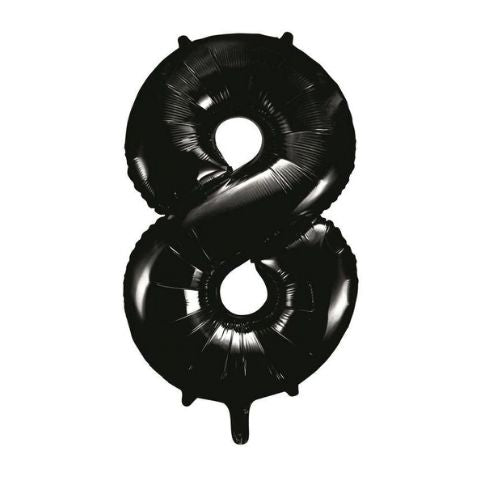 FOIL BALLOON 86cm Black Number #8