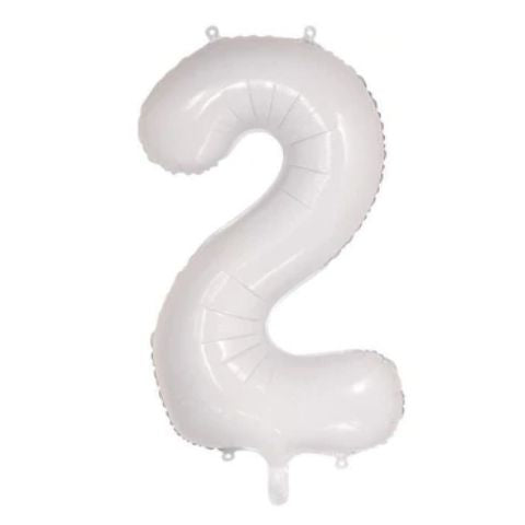 FOIL BALLOON 86cm White Number #2