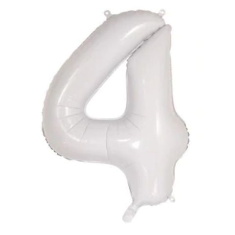 FOIL BALLOON 86cm White Number #4