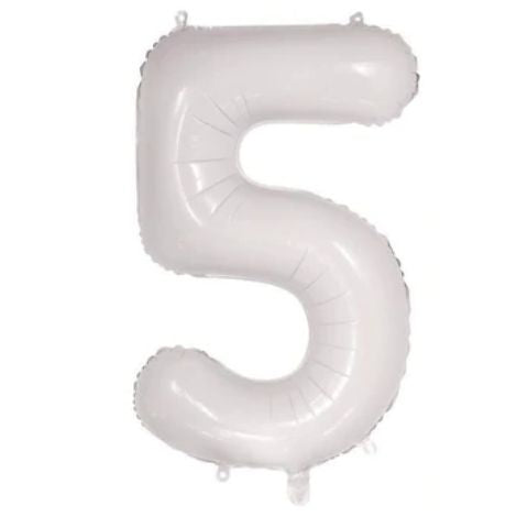 FOIL BALLOON 86cm White Number #5