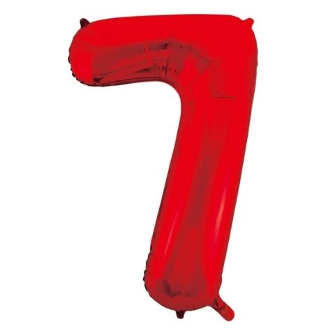 FOIL BALLOON 86cm Red Number #7