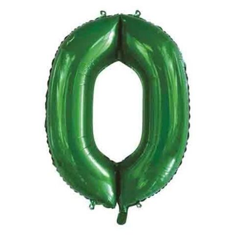 FOIL BALLOON 86cm Green Number #0