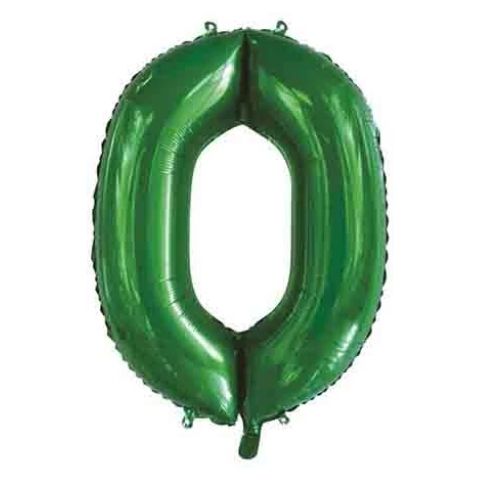 FOIL BALLOON 86cm Green Number (0)