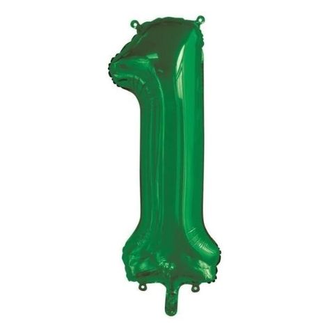 FOIL BALLOON 86cm Green Number #1