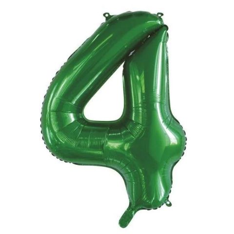 FOIL BALLOON 86cm Green Number #4