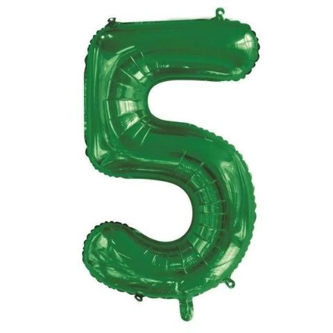 FOIL BALLOON 86cm Green Number #5
