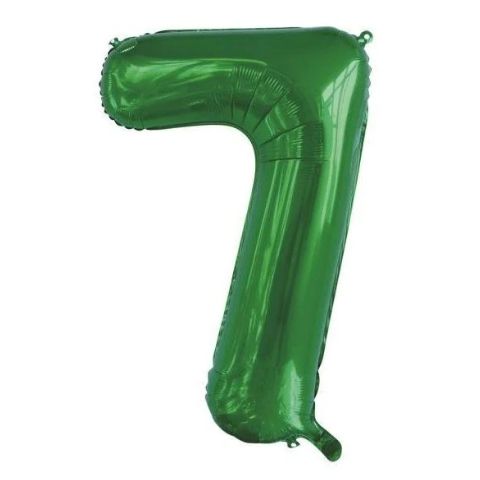 FOIL BALLOON 86cm Green Number #7