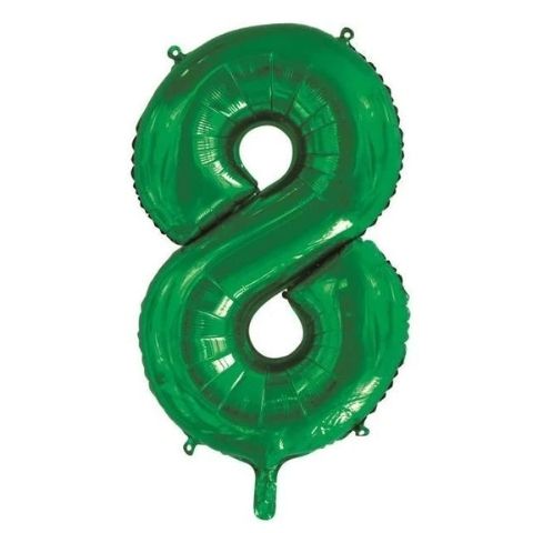 FOIL BALLOON 86cm Green Number (8)