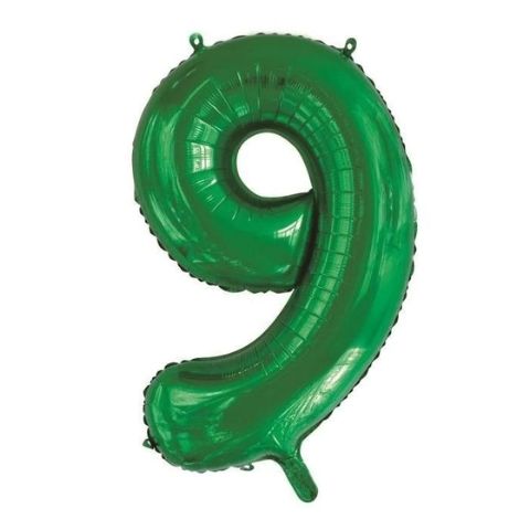 FOIL BALLOON 86cm Green Number #9