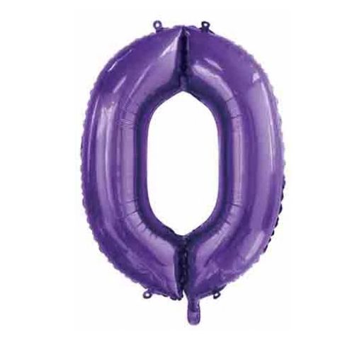 FOIL BALLOON 86cm Purple Number #0