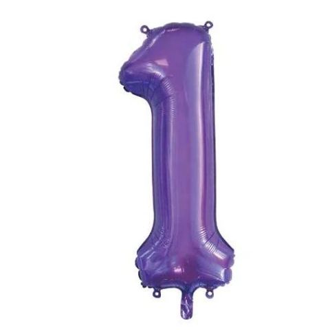 FOIL BALLOON 86cm Purple Number (1)