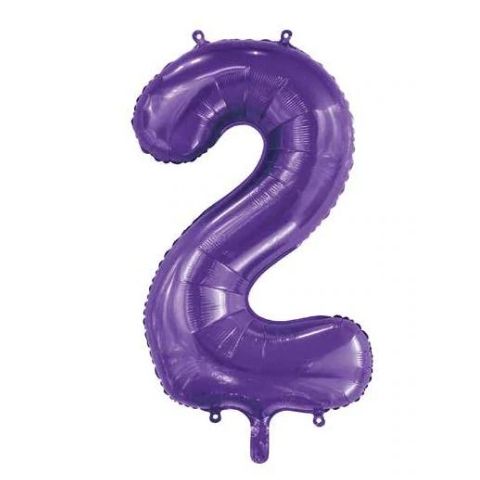 FOIL BALLOON 86cm Purple Number (2)